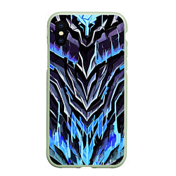 Чехол iPhone XS Max матовый Камень и синяя энергия