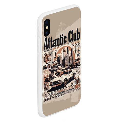 Чехол iPhone XS Max матовый Attantic club / 3D-Белый – фото 2