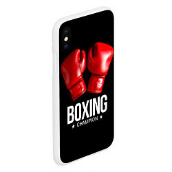 Чехол iPhone XS Max матовый Boxing Champion, цвет: 3D-белый — фото 2