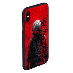 Чехол iPhone XS Max матовый Tokyo Ghoul - Kaneki Ken, цвет: 3D-черный — фото 2