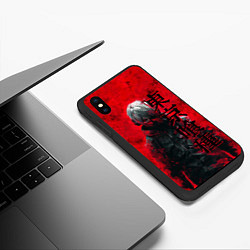 Чехол iPhone XS Max матовый Tokyo Ghoul - Kaneki Ken, цвет: 3D-черный — фото 2