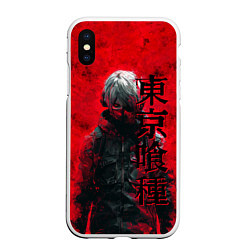 Чехол iPhone XS Max матовый Tokyo Ghoul - Kaneki Ken