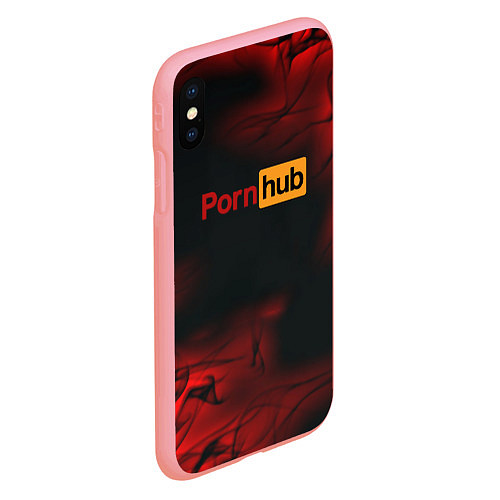 Чехол iPhone XS Max матовый Porn hub fire / 3D-Баблгам – фото 2