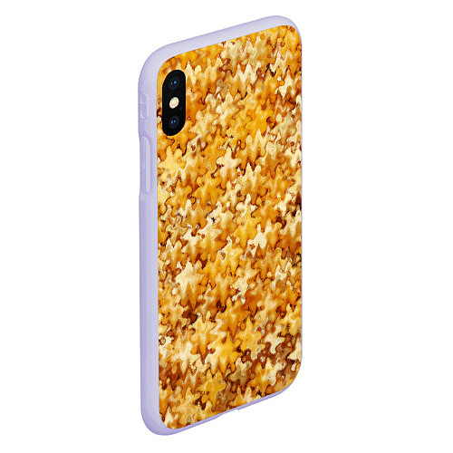 Чехол iPhone XS Max матовый Кукурузный абстрактный эффект / 3D-Светло-сиреневый – фото 2