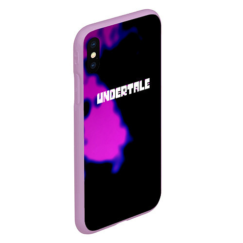 Чехол iPhone XS Max матовый Undertale neon splash / 3D-Сиреневый – фото 2