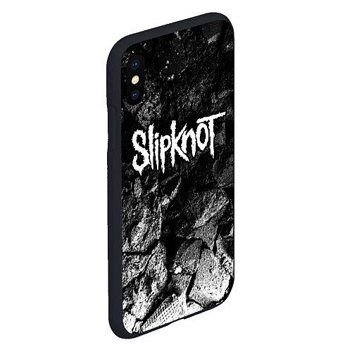 Чехол iPhone XS Max матовый Slipknot black graphite / 3D-Черный – фото 2