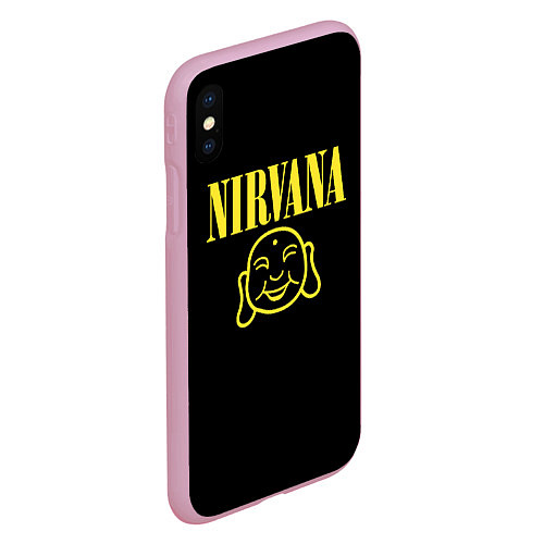 Чехол iPhone XS Max матовый Обрести нирвану / 3D-Розовый – фото 2