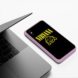 Чехол iPhone XS Max матовый Обрести нирвану, цвет: 3D-сиреневый — фото 2