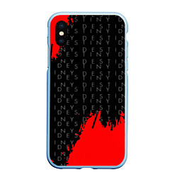 Чехол iPhone XS Max матовый Дестини паттерн шутер краски