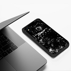 Чехол iPhone XS Max матовый Tokio Hotel black ice, цвет: 3D-черный — фото 2