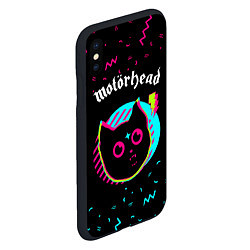 Чехол iPhone XS Max матовый Motorhead - rock star cat, цвет: 3D-черный — фото 2