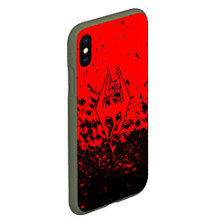 Чехол iPhone XS Max матовый The elder scrolls краски, цвет: 3D-темно-зеленый — фото 2