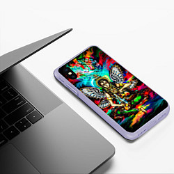 Чехол iPhone XS Max матовый Умеренность, цвет: 3D-светло-сиреневый — фото 2