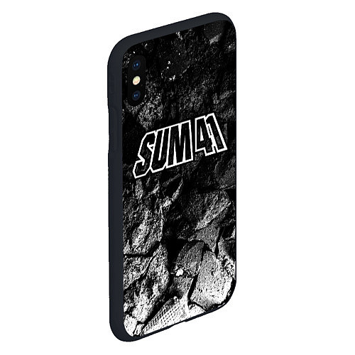 Чехол iPhone XS Max матовый Sum41 black graphite / 3D-Черный – фото 2
