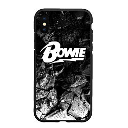 Чехол iPhone XS Max матовый David Bowie black graphite, цвет: 3D-черный