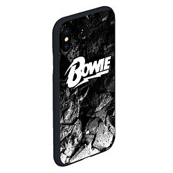 Чехол iPhone XS Max матовый David Bowie black graphite, цвет: 3D-черный — фото 2