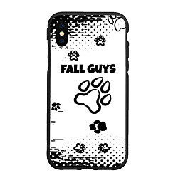 Чехол iPhone XS Max матовый Fall Guys game