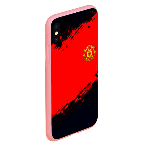 Чехол iPhone XS Max матовый Manchester United colors sport / 3D-Баблгам – фото 2