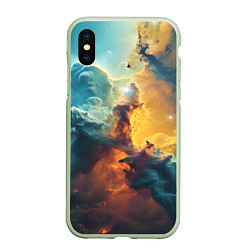 Чехол iPhone XS Max матовый Космос туманность