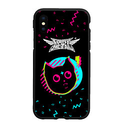 Чехол iPhone XS Max матовый Babymetal - rock star cat, цвет: 3D-черный