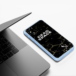 Чехол iPhone XS Max матовый Dead space текстура, цвет: 3D-голубой — фото 2