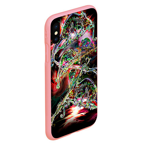 Чехол iPhone XS Max матовый Хамелеоновый рейв / 3D-Баблгам – фото 2