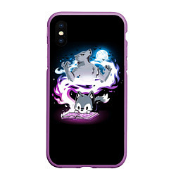 Чехол iPhone XS Max матовый Мечта волчонка, цвет: 3D-фиолетовый