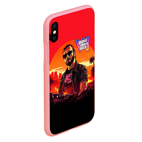 Чехол iPhone XS Max матовый GTA 6 logo персонаж / 3D-Баблгам – фото 2