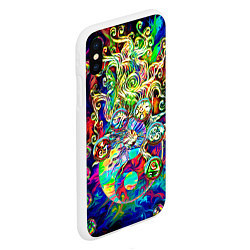 Чехол iPhone XS Max матовый Знаковые пузырьки, цвет: 3D-белый — фото 2