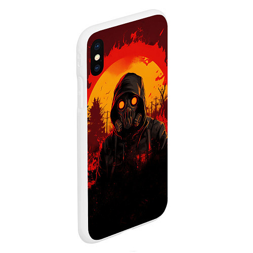 Чехол iPhone XS Max матовый Stalker 2 fire ghost / 3D-Белый – фото 2