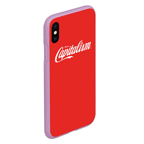 Чехол iPhone XS Max матовый Enjoy capitalism / 3D-Сиреневый – фото 2