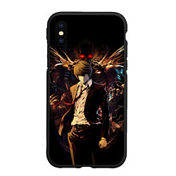 Чехол iPhone XS Max матовый Лайт Ягами - Death Note, цвет: 3D-черный
