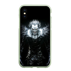 Чехол iPhone XS Max матовый Ryuk - Тетрадь смерти, цвет: 3D-салатовый