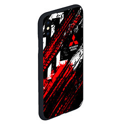 Чехол iPhone XS Max матовый Mitsubishi - sport style, цвет: 3D-черный — фото 2