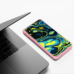 Чехол iPhone XS Max матовый Абстрактный узор, цвет: 3D-баблгам — фото 2