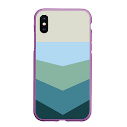 Чехол iPhone XS Max матовый Пентопалитра, цвет: 3D-фиолетовый