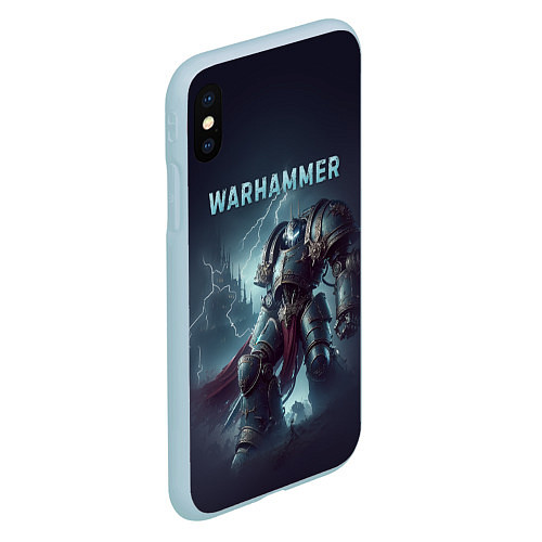 Чехол iPhone XS Max матовый Warhammer - game / 3D-Голубой – фото 2