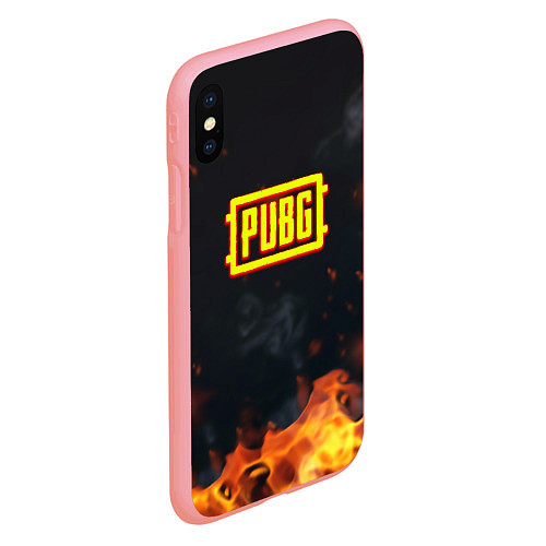 Чехол iPhone XS Max матовый Pubg fire abstraction / 3D-Баблгам – фото 2