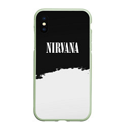 Чехол iPhone XS Max матовый Nirvana текстура, цвет: 3D-салатовый