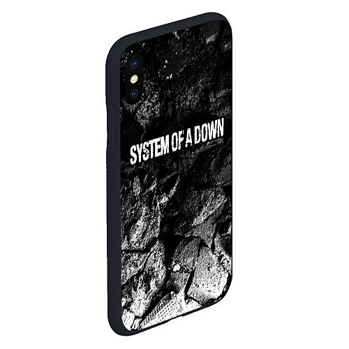 Чехол iPhone XS Max матовый System of a Down black graphite / 3D-Черный – фото 2