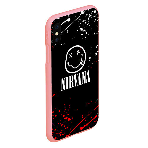 Чехол iPhone XS Max матовый Nirvana брызги красок / 3D-Баблгам – фото 2
