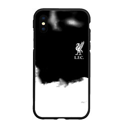 Чехол iPhone XS Max матовый Liverpool текстура, цвет: 3D-черный