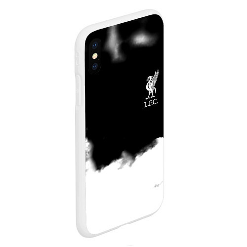 Чехол iPhone XS Max матовый Liverpool текстура / 3D-Белый – фото 2