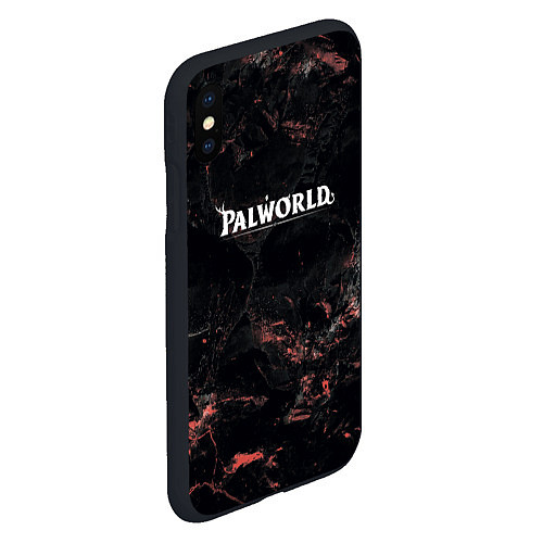 Чехол iPhone XS Max матовый Palworld dark logo / 3D-Черный – фото 2