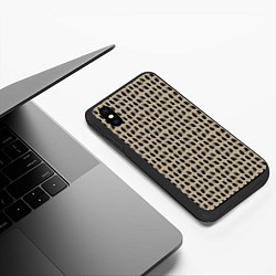 Чехол iPhone XS Max матовый Леопардовый дождь, цвет: 3D-черный — фото 2