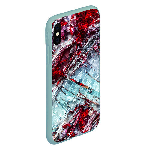 Чехол iPhone XS Max матовый Лёд и кровь / 3D-Мятный – фото 2