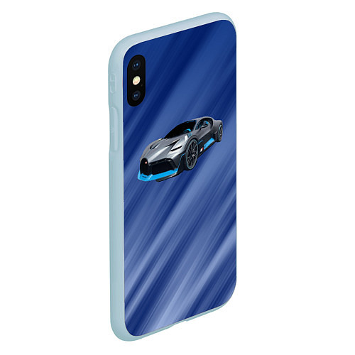 Чехол iPhone XS Max матовый Bugatti Divo / 3D-Голубой – фото 2