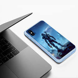 Чехол iPhone XS Max матовый Mass Effect - ai art, цвет: 3D-голубой — фото 2