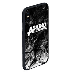 Чехол iPhone XS Max матовый Asking Alexandria black graphite, цвет: 3D-черный — фото 2