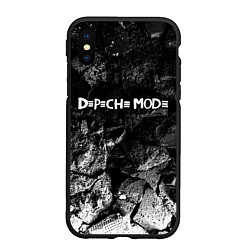 Чехол iPhone XS Max матовый Depeche Mode black graphite, цвет: 3D-черный
